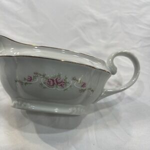 Gravy Boat  Rose Garland Real Brazil Fine Porcelain